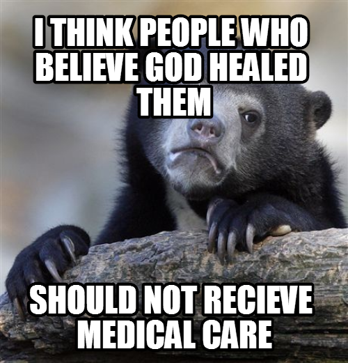 God did nothing, modern medicine deserves the recognition