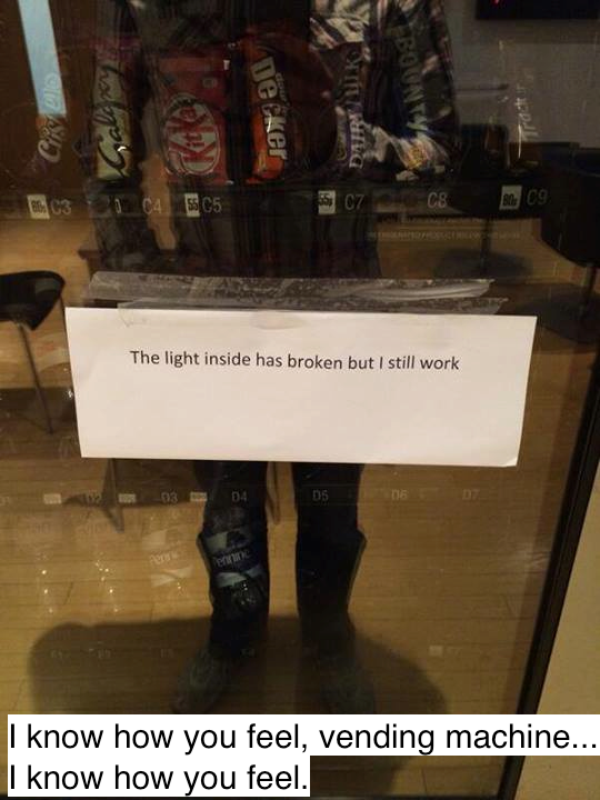 Depressed Vending Machine.