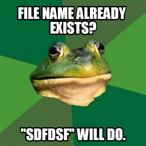 its different from "dfsdfds" anyway.