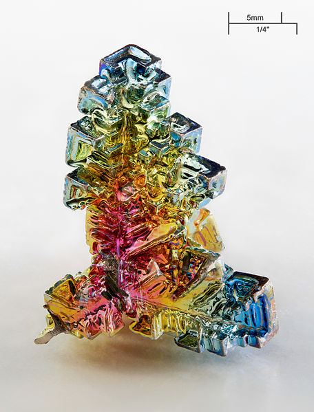 Oxidized Bismuth crystal.