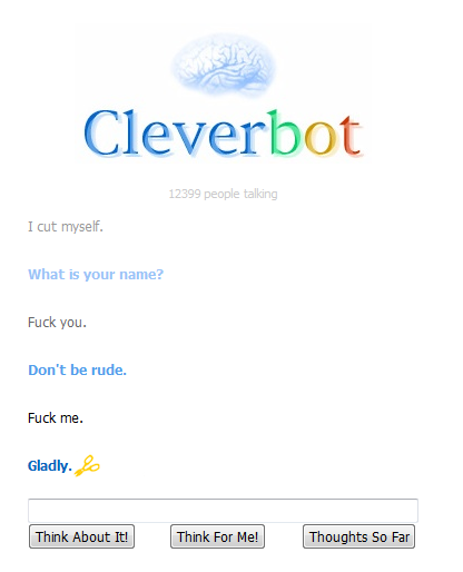 I think cleverbot likes me