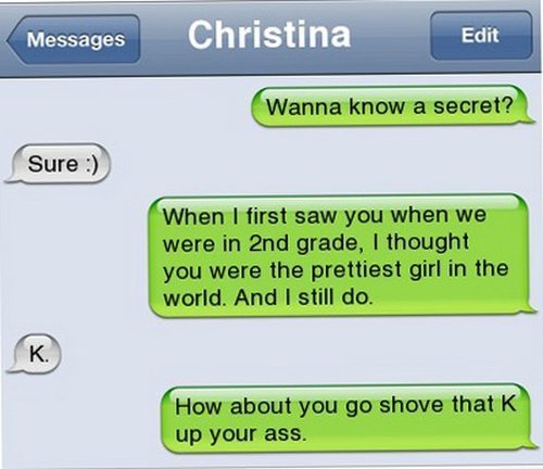 Shove that K up your ass christina