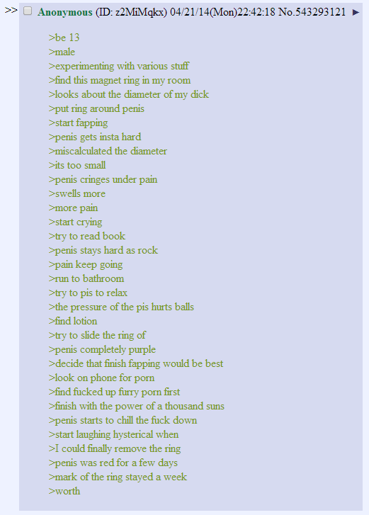 Anon gets his penis stuck