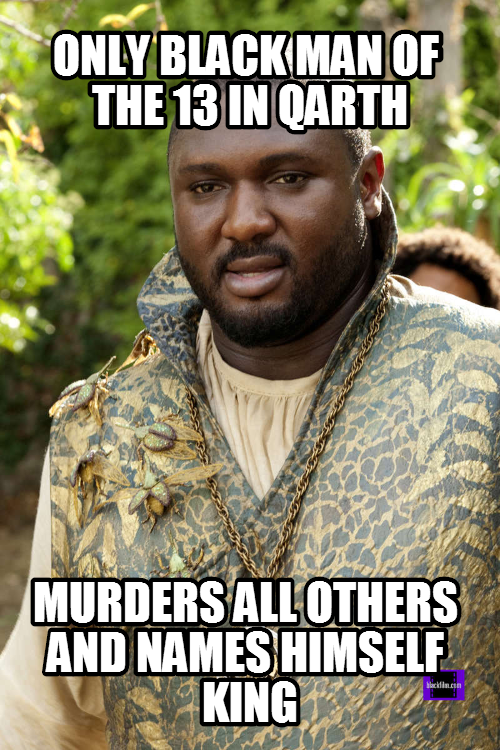 And the other black in game of thrones was a pirate...