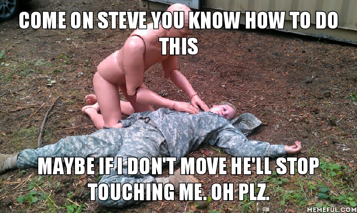 rape prevention gone wrong - yes that's me and my dummy