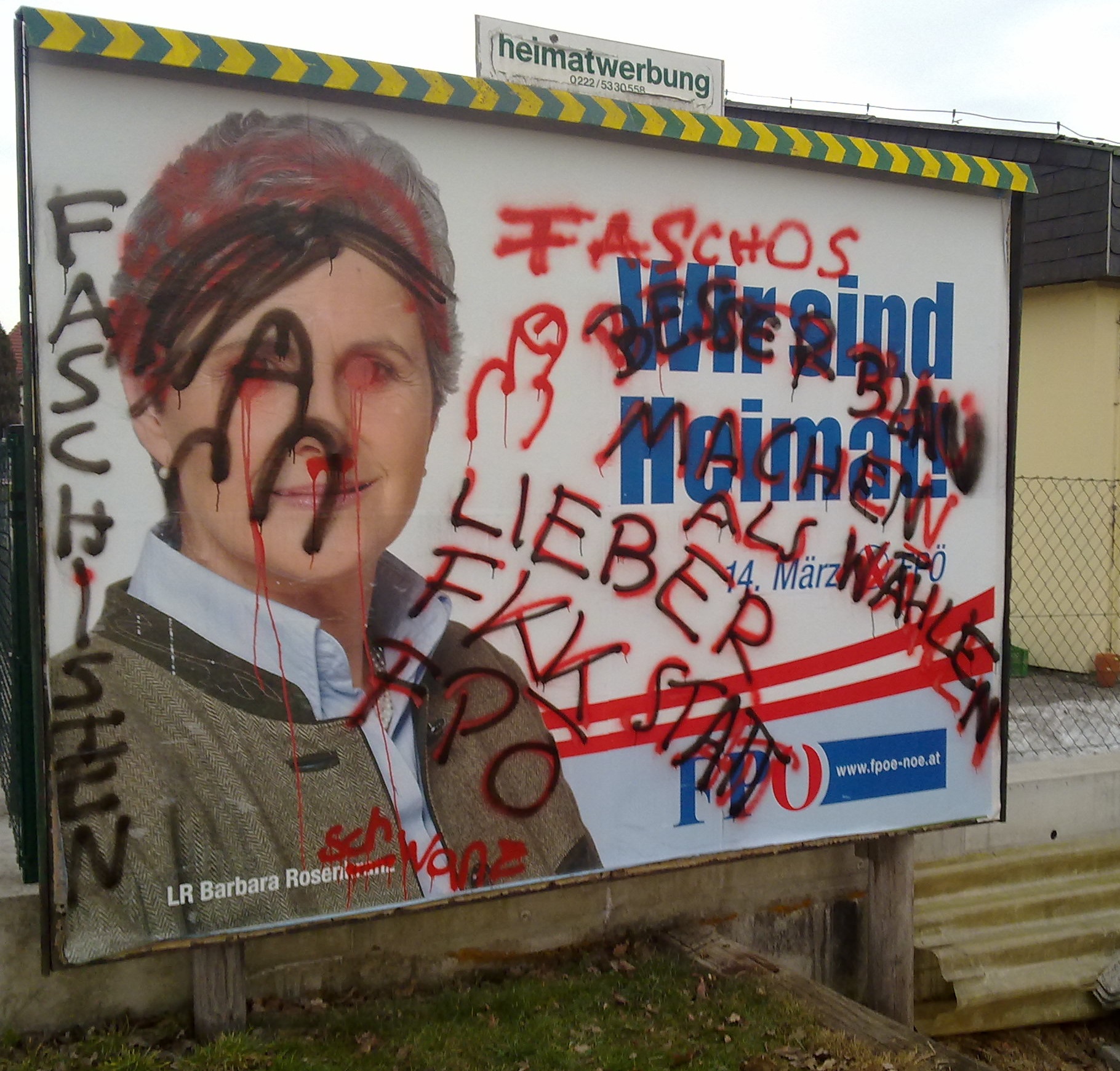 Just the election poster of the right-wing party in austria