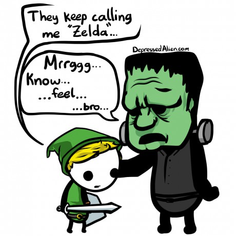 Zelda and Frankenstein in one post
