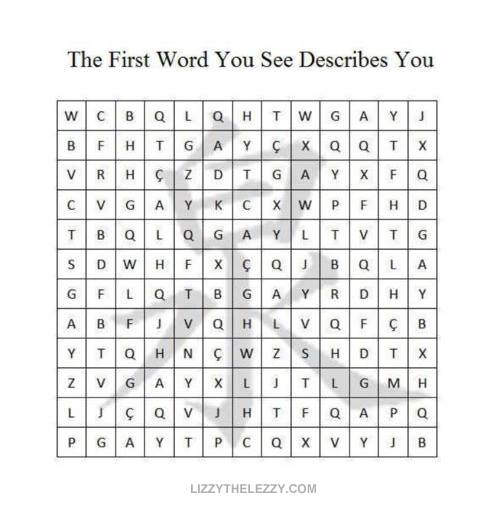 the first word you see describes you