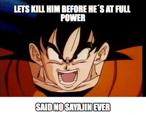 "*** earth, I want to battle" - Goku