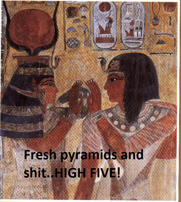 first documented high five in the history of mankind..