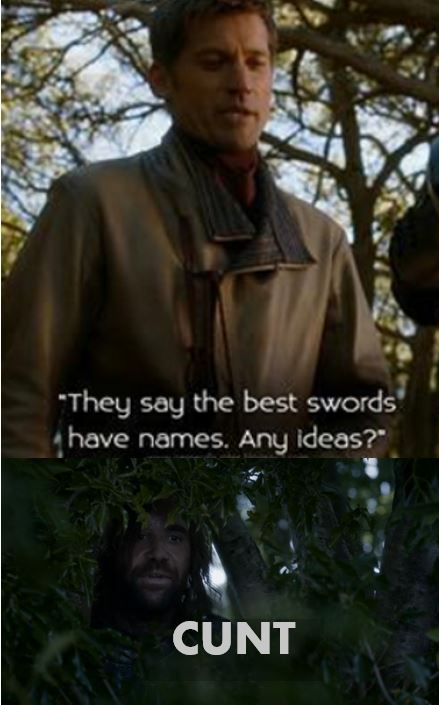 Lots of people name their sword!