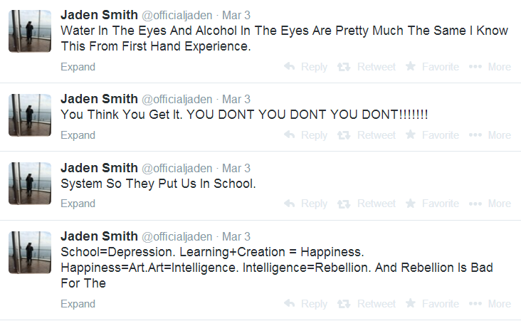 More Insight from our lord Jaden Smith
