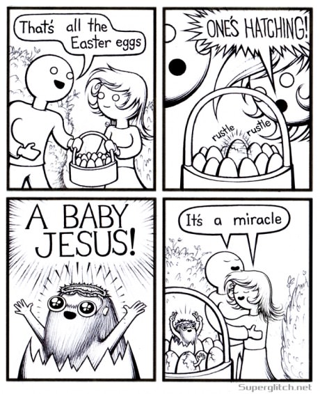 Baby Jesus used mean look, But it failed
