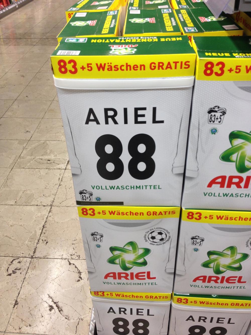 Ariel 88 - Extra white and with "new concentration". Actually on sale in Germany