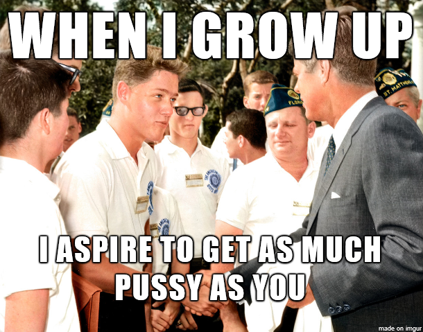 the old photo of JFK and Clinton