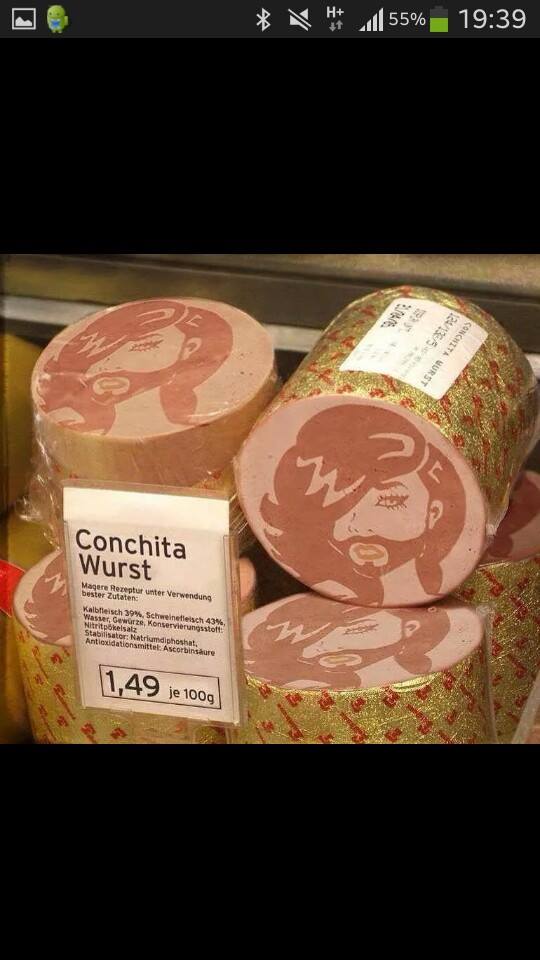 meanwhile in Austria: Conchita Sausage
