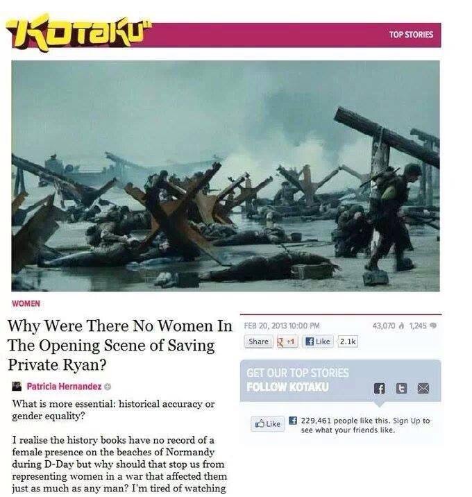 Because the Americans killed the Feminazis