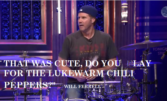 To Red hot chilli pepper's drummer, Chad smith after his solo in the drum off.