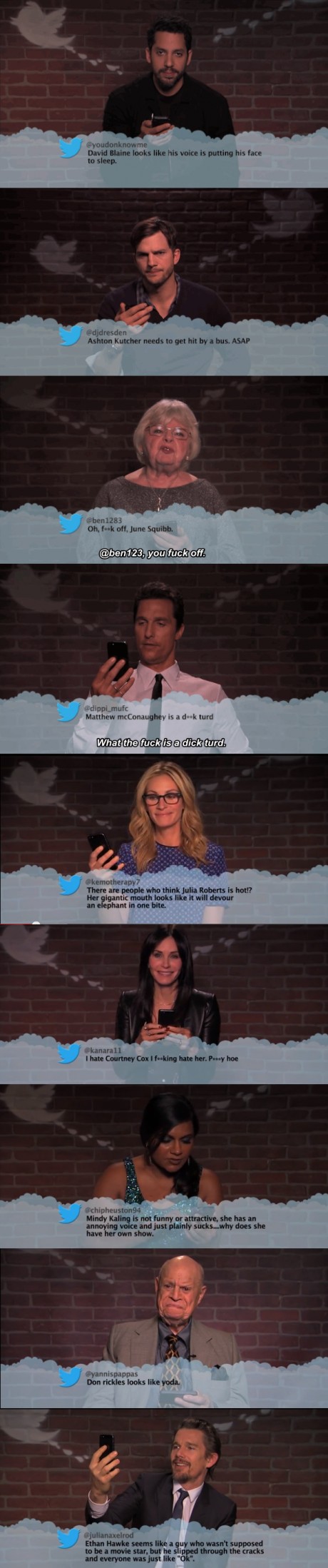 Tweeting celebrities.