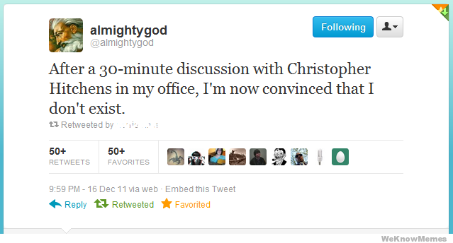 Christians be like: How can he have a Twitter then?