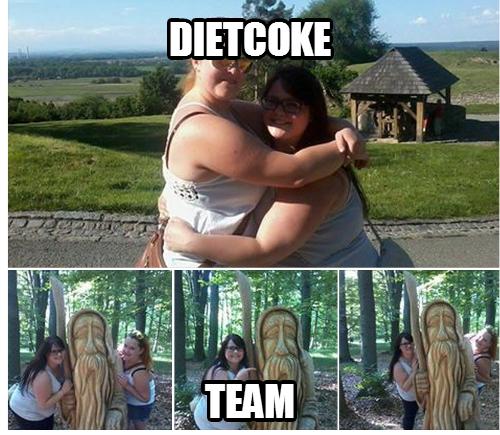 Diet cake, with diet coke!