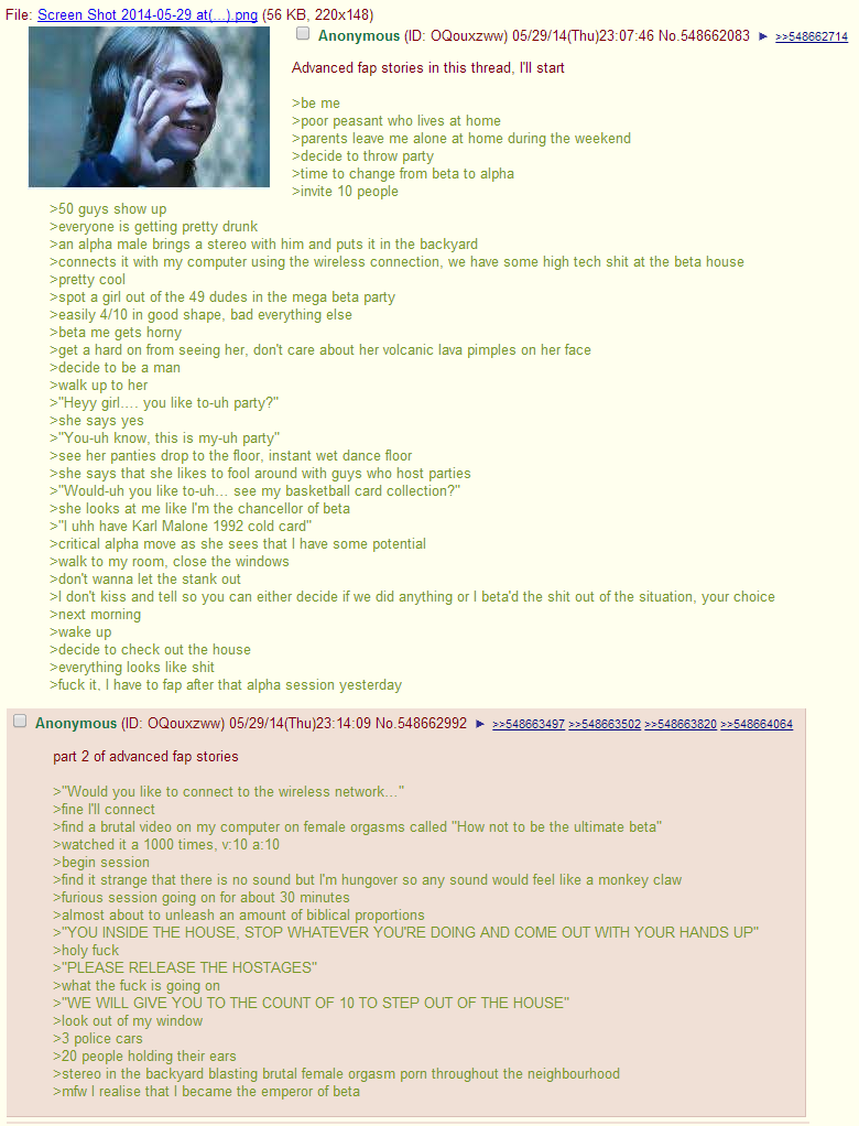 Anon is advancing in life