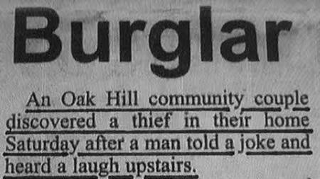 Burglar fail!