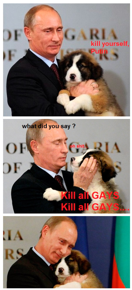 That's why itÂ´s the best friend of men (Talking about Putin)