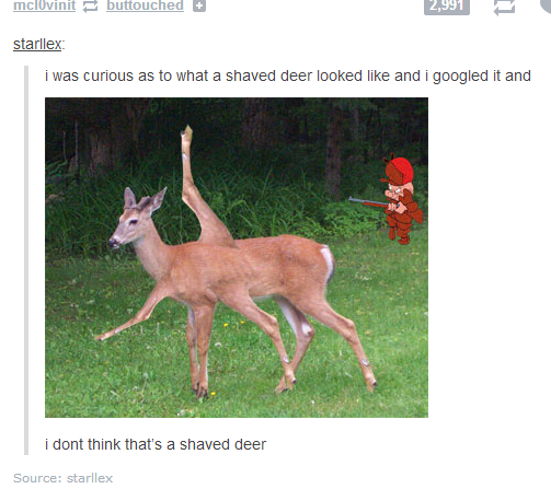 That is a perfect example for a shaved deer.