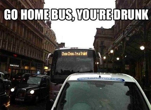 Drunk bus is drunk