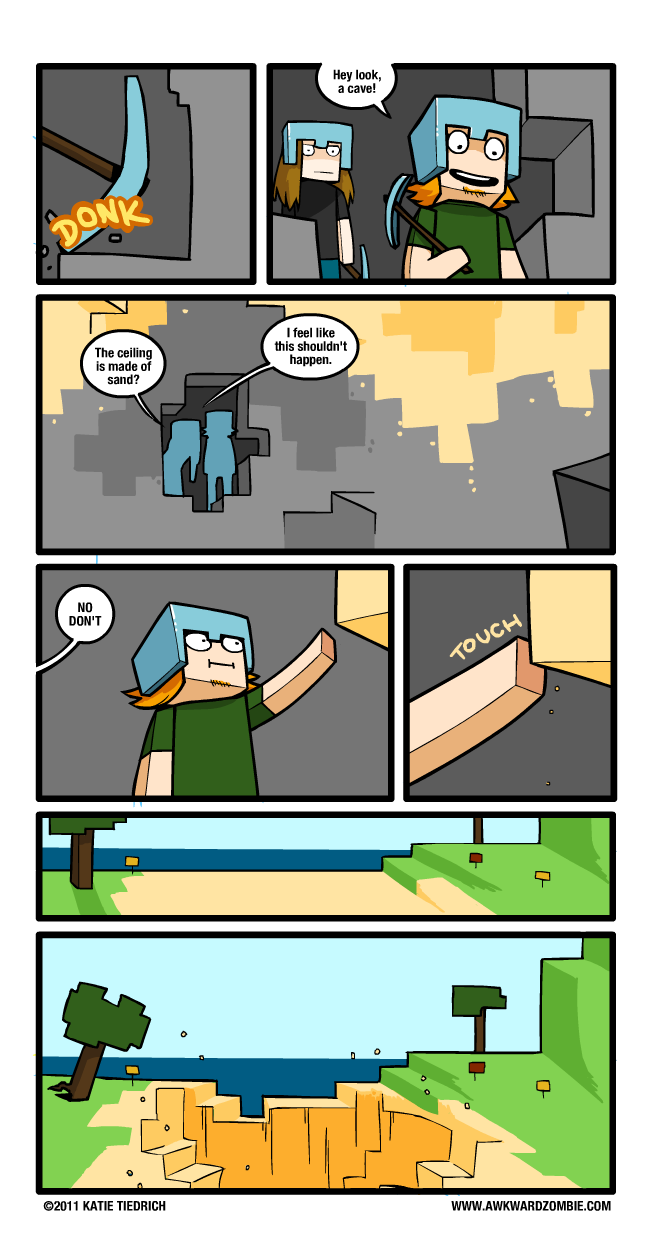 Minecraft #2 - Sand ceiling