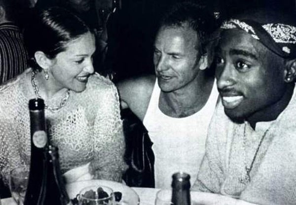 Just Madonna, Sting and Tupac hanging out.