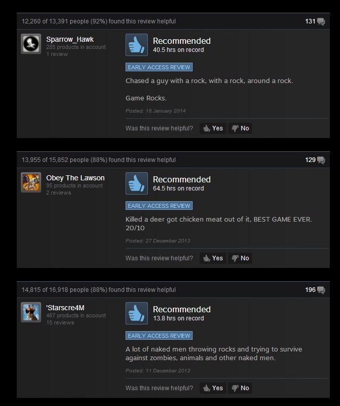 So I heard you liked steam reviews...