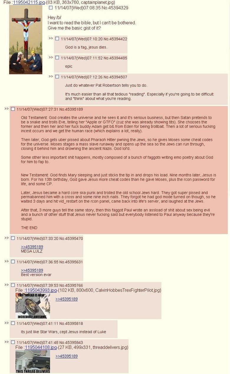 4chan explains the bible