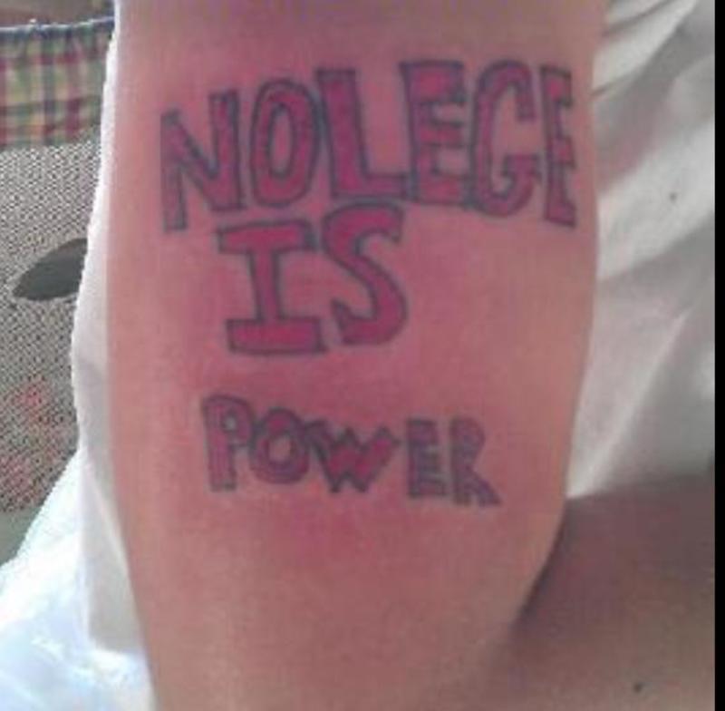 knowledge is power tattoo