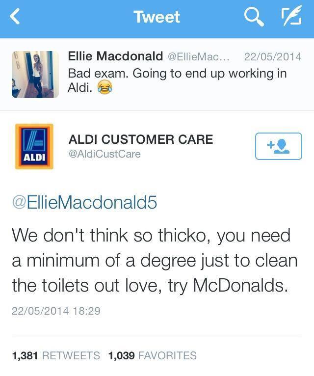 Since when were there toilets in Aldi?