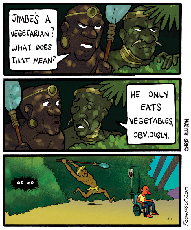 Vegetarians eat vegetables
