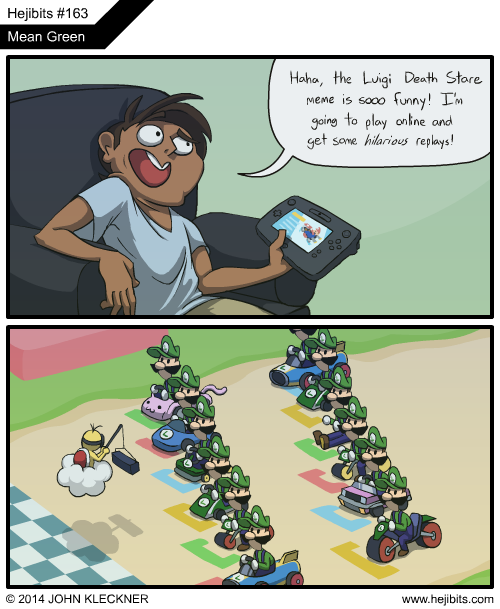 There's a Luigi with no Kart.