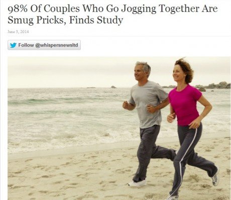 I did the science and tackled 57 couples jogging...they were mostly angry.