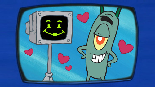 Plankton, falling in love with his OS before it was cool.