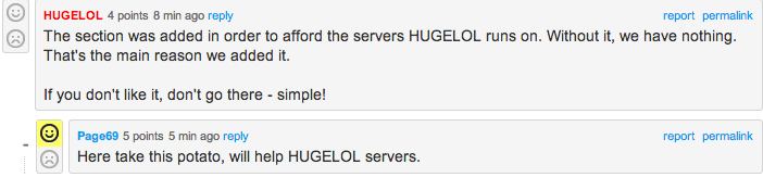HUGELOL now running on potato servers.
