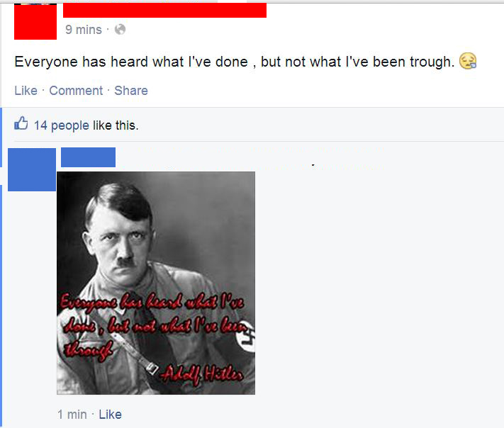 I guess Hitler influences 13 year old girls now...