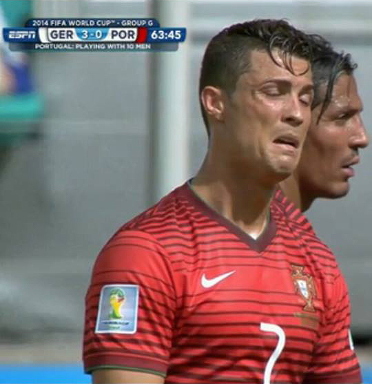 Sad Ronaldo is sad