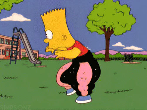When your balls stick yo your legs.