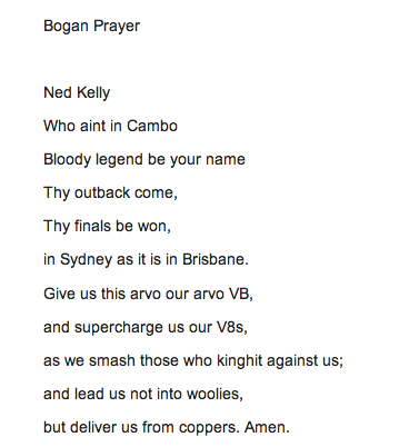 So my Australian friend e-mailed me this, and I could not stop laughing.