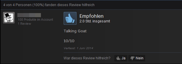 This is not a review for the goat simulator.