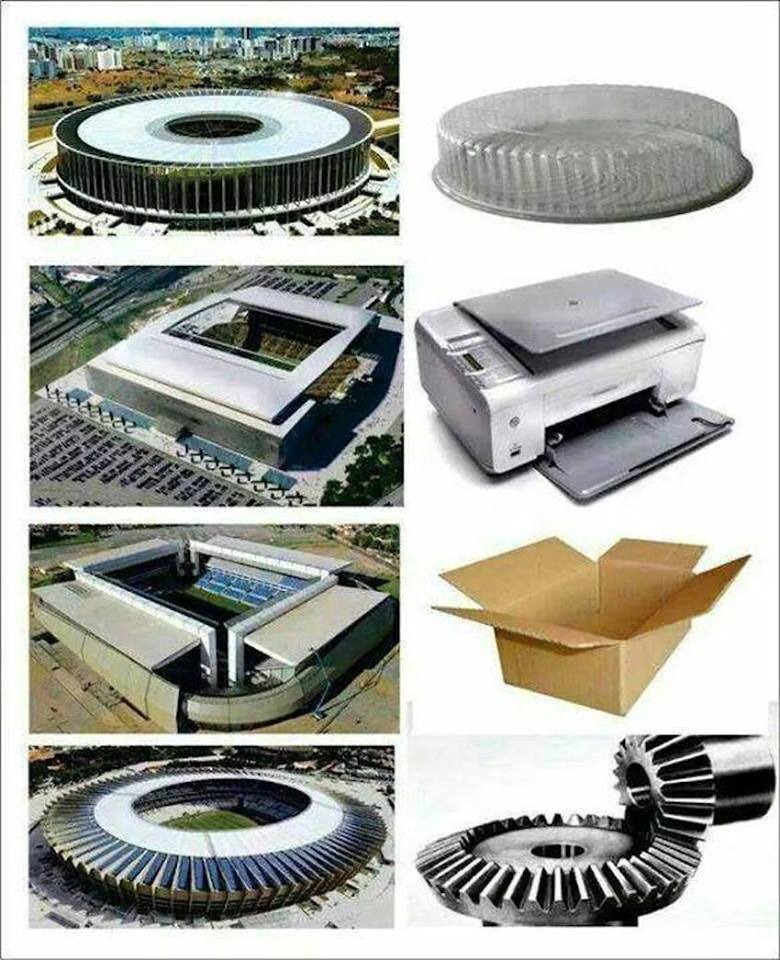 Inspiration for the modern Brazilian stadiums.
