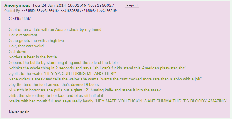 Anon dates an Aussie.
