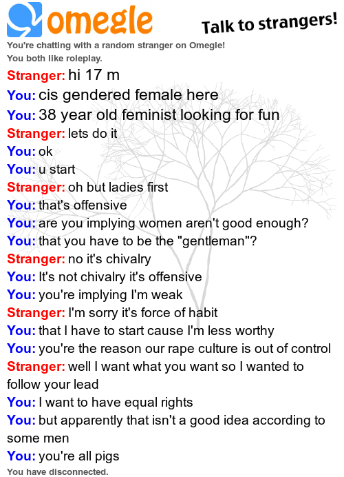 Roleplaying in Omegle