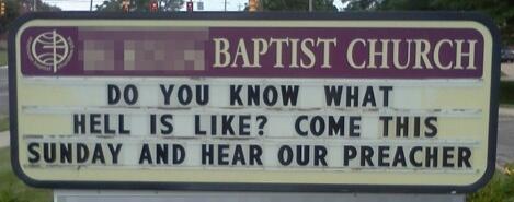 The irony is lost on this church.